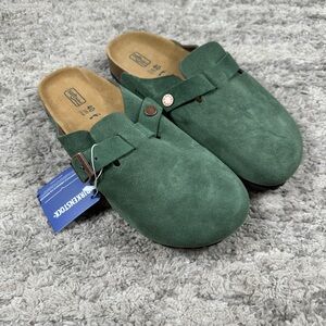 Birkenstock Boston Clog Thyme Suede Sandal Women’s Size 7 8 And 9 Soft Footbed